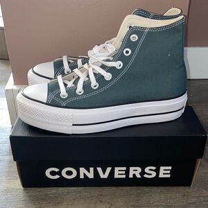 NWT high top platform converse